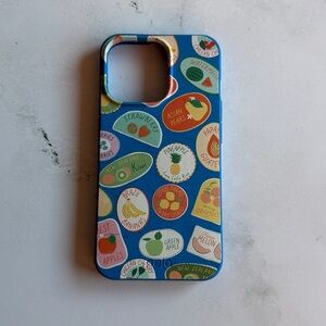 Pela Electric Blue Fruit Pattern iPhone 13 Pro Case